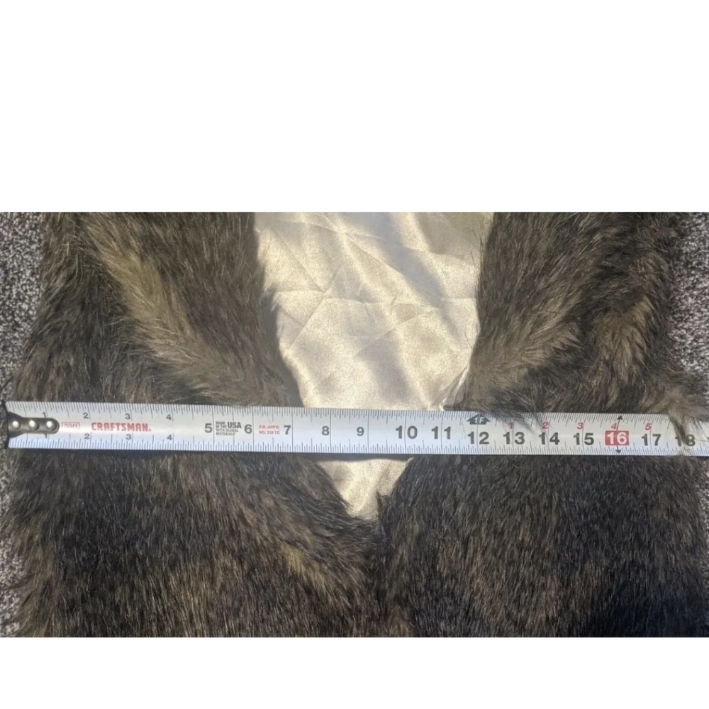 JACK by BB Dakota Brown Faux Fur Vest Women's Size Medium w/ Pockets & Lining. - Picture 6 of 12